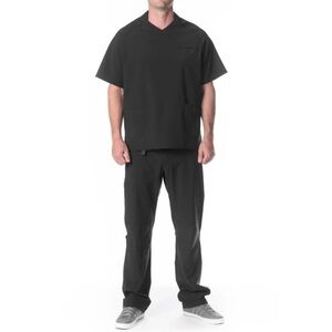 NWT Mens Essential Threads Welby Antimicrobial Gray Scrubs Set Size MEDIUM